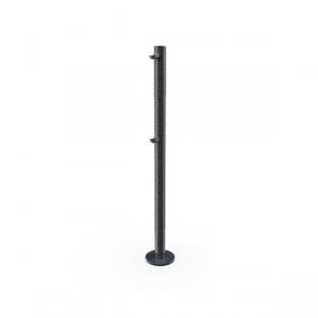 Oxgard Стойка ограждения односторонняя с 2-мя полупетлями (антик серебро, черный)